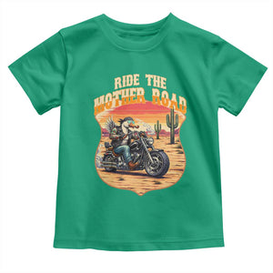 Funny Route Highway 66 Goose Biker Toddler T Shirt Ride The Mother Road TS12 Irish Green Print Your Wear