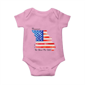 The Show Me State Est 1821 Baby Onesie Proud Missourian Gift TS12 Light Pink Print Your Wear