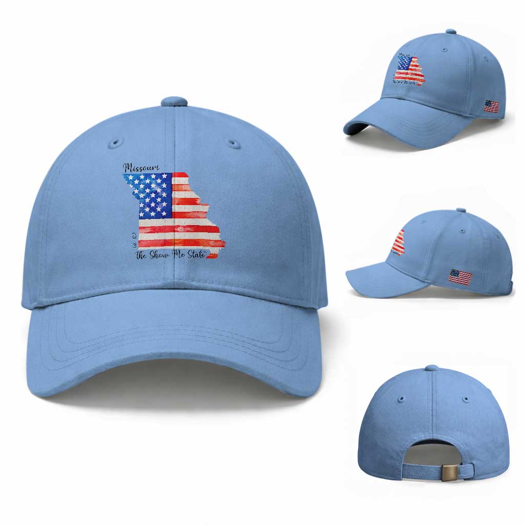 The Show Me State Est 1821 Baseball Cap Proud Missourian Gift TS12 Baseball Cap Universal Fit Light Blue Print Your Wear