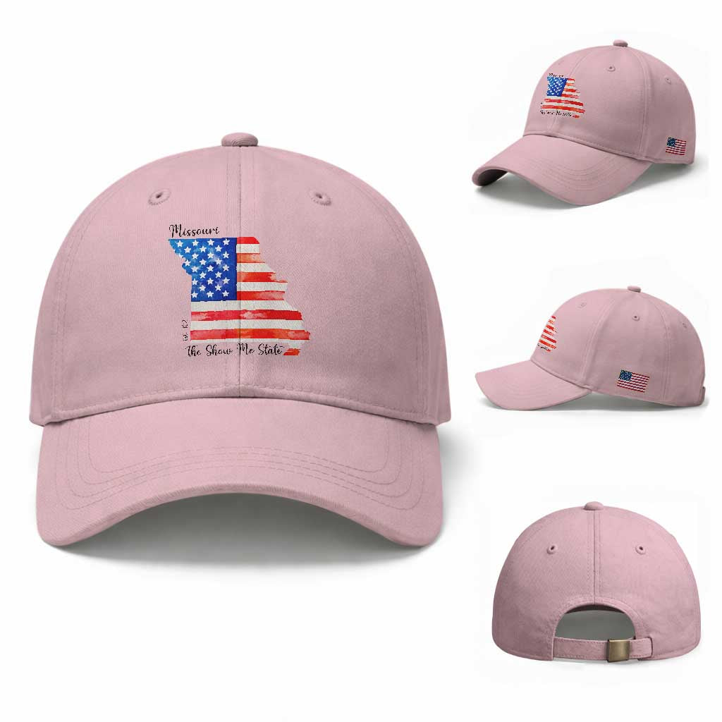 The Show Me State Est 1821 Baseball Cap Proud Missourian Gift TS12 Baseball Cap Universal Fit Light Pink Print Your Wear
