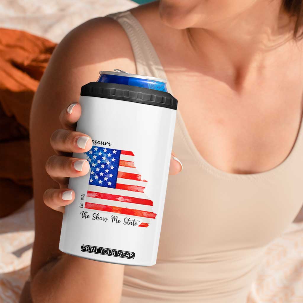 The Show Me State Est 1821 4 in 1 Can Cooler Tumbler Proud Missourian Gift TS12 Print Your Wear