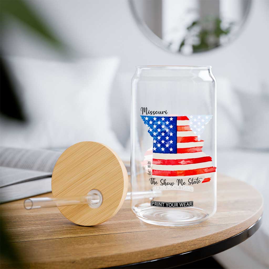 The Show Me State Est 1821 Glass Can Proud Missourian Gift TS12 Print Your Wear