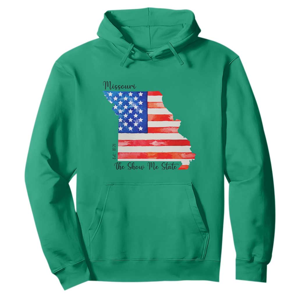 The Show Me State Est 1821 Hoodie Proud Missourian Gift TS12 Irish Green Print Your Wear