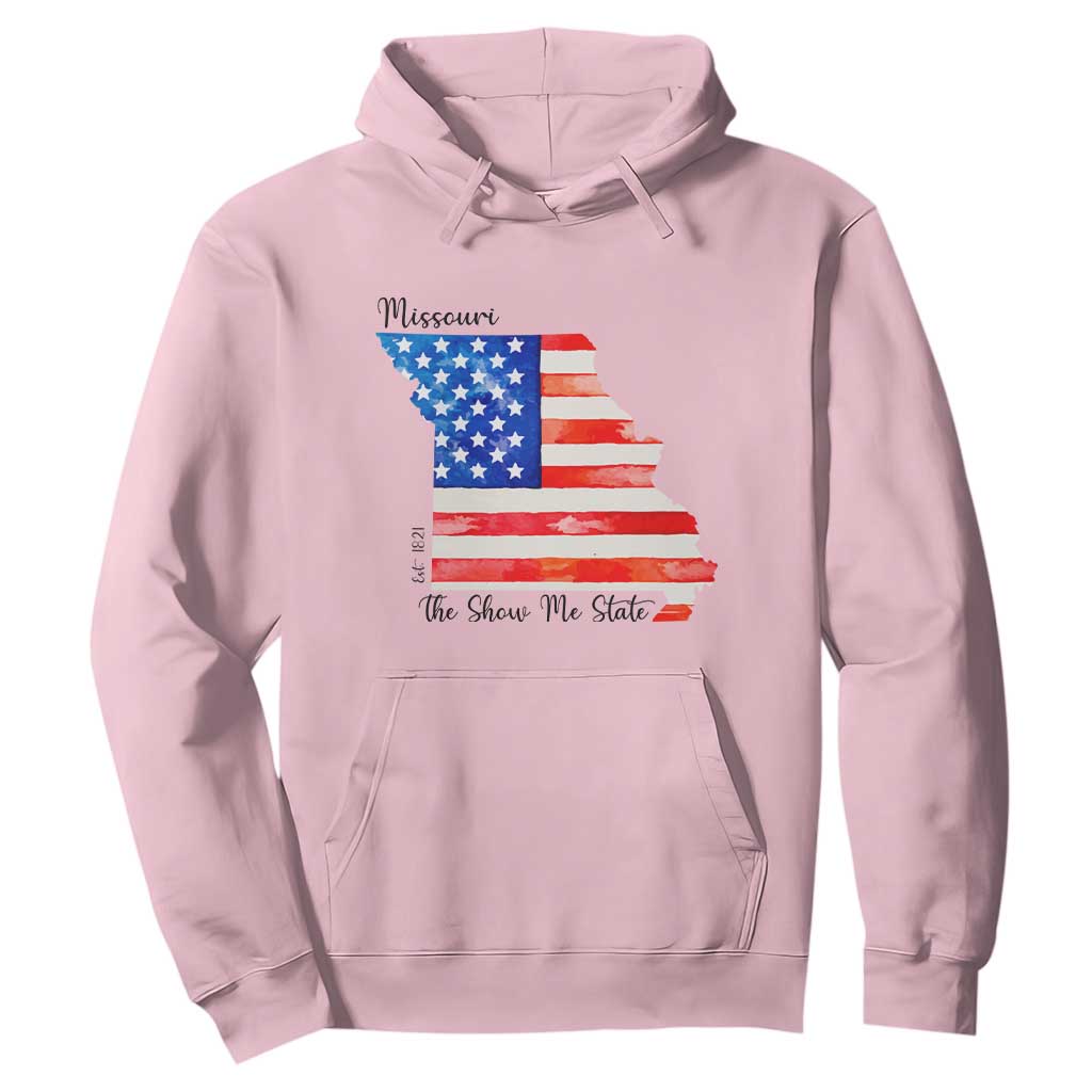 The Show Me State Est 1821 Hoodie Proud Missourian Gift TS12 Light Pink Print Your Wear