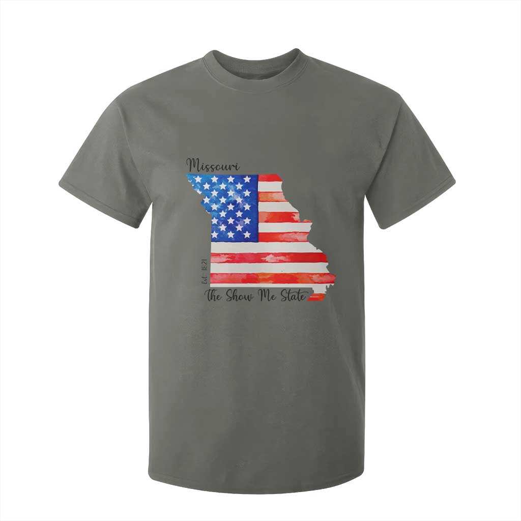 The Show Me State Est 1821 T Shirt For Kid Proud Missourian Gift TS12 Military Green Print Your Wear