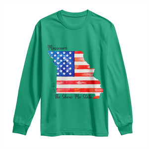 The Show Me State Est 1821 Long Sleeve Shirt Proud Missourian Gift TS12 Irish Green Print Your Wear