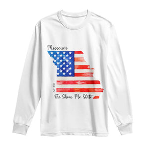 The Show Me State Est 1821 Long Sleeve Shirt Proud Missourian Gift TS12 White Print Your Wear