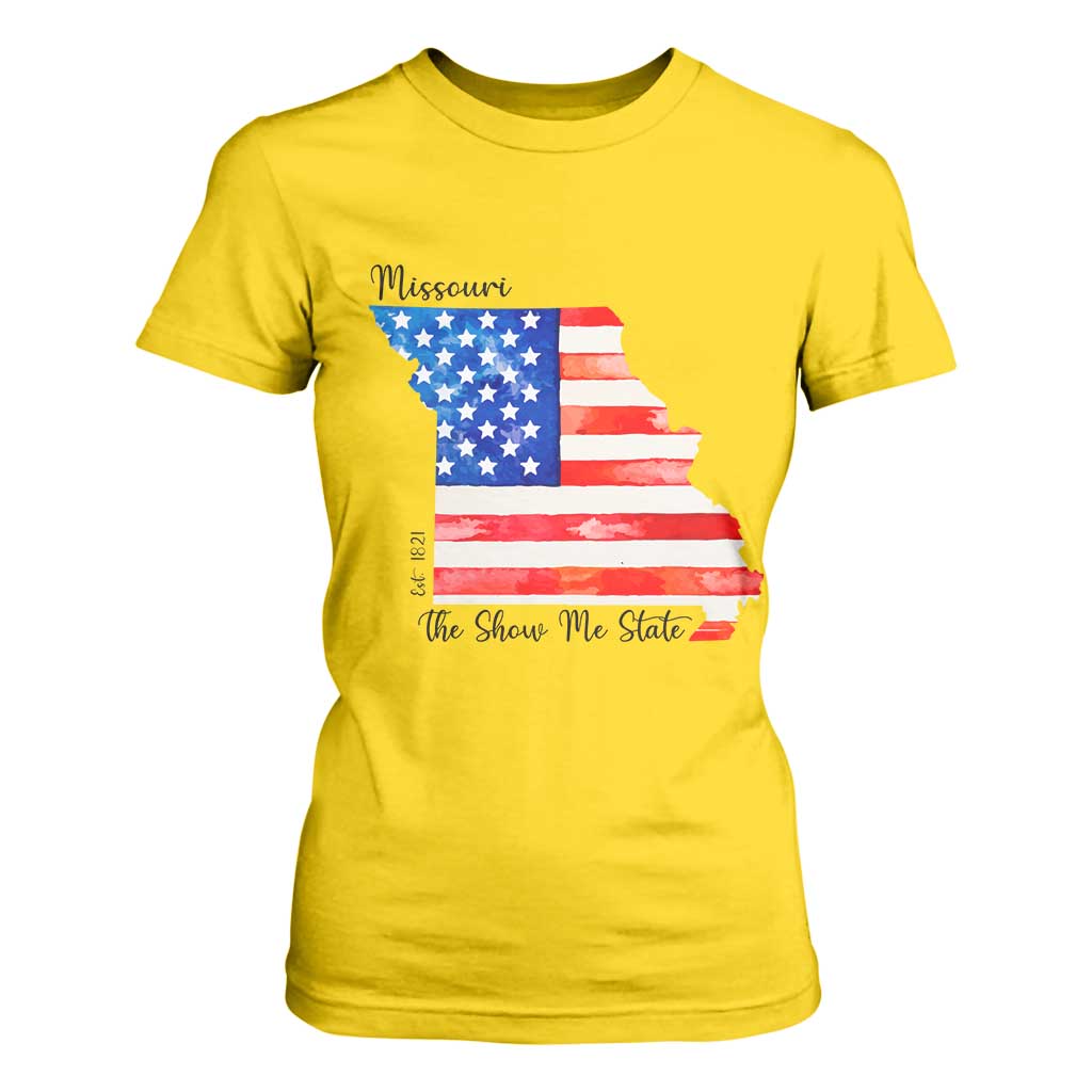 The Show Me State Est 1821 T Shirt For Women Proud Missourian Gift TS12 Daisy Print Your Wear