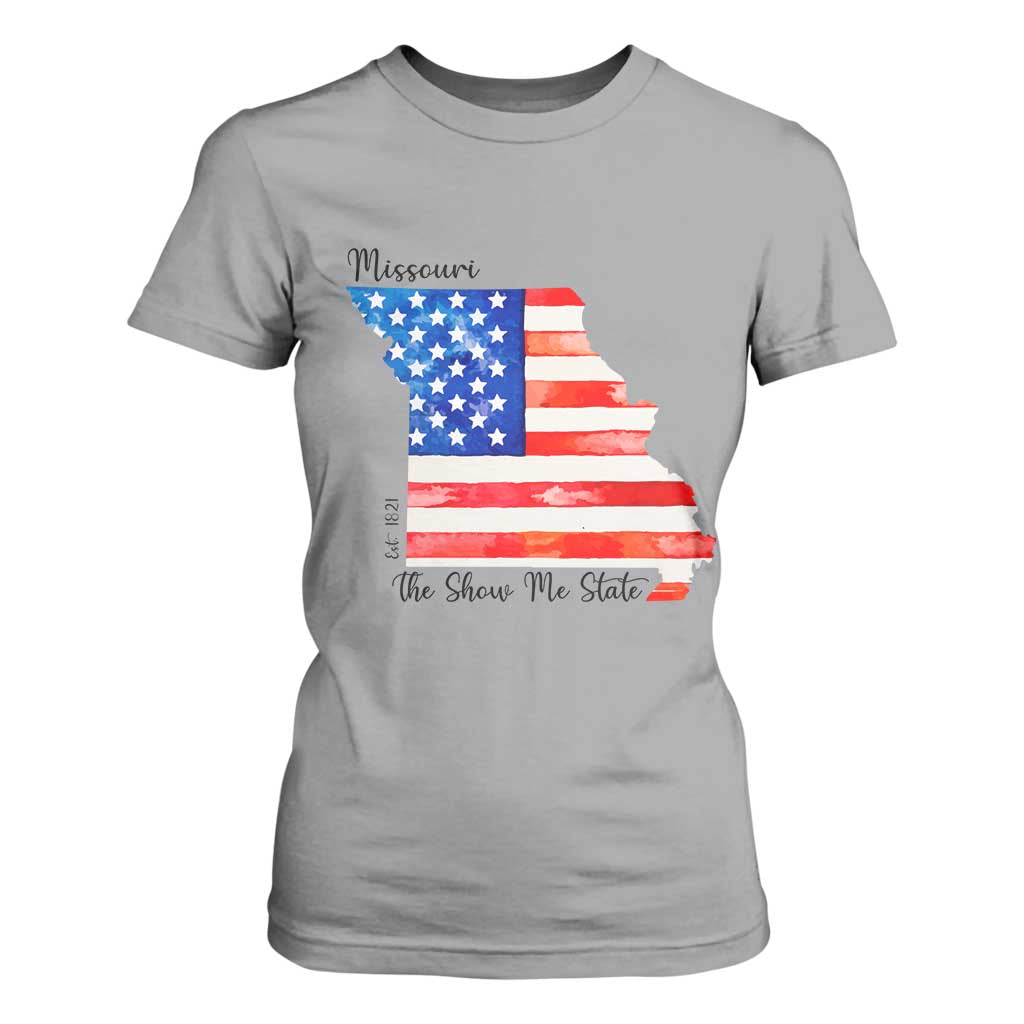 The Show Me State Est 1821 T Shirt For Women Proud Missourian Gift TS12 Sport Gray Print Your Wear