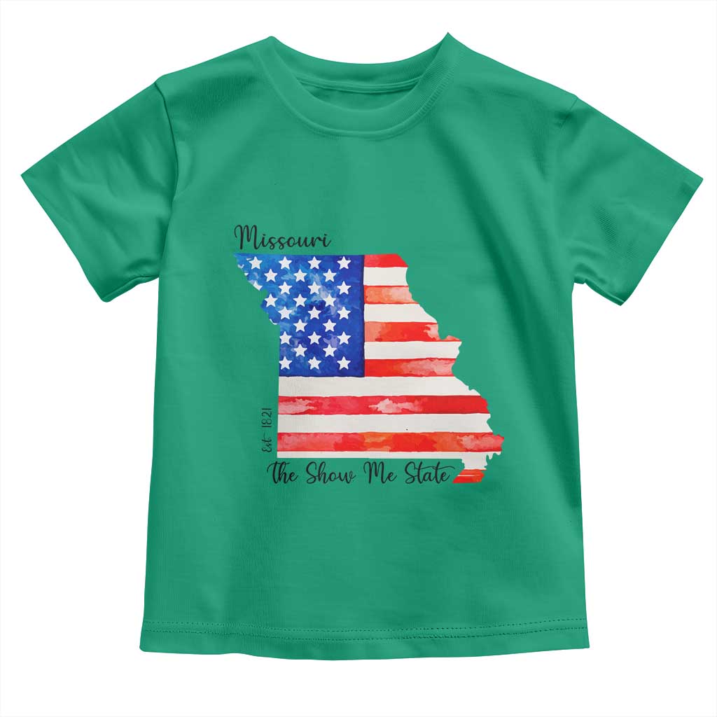 The Show Me State Est 1821 Toddler T Shirt Proud Missourian Gift TS12 Irish Green Print Your Wear