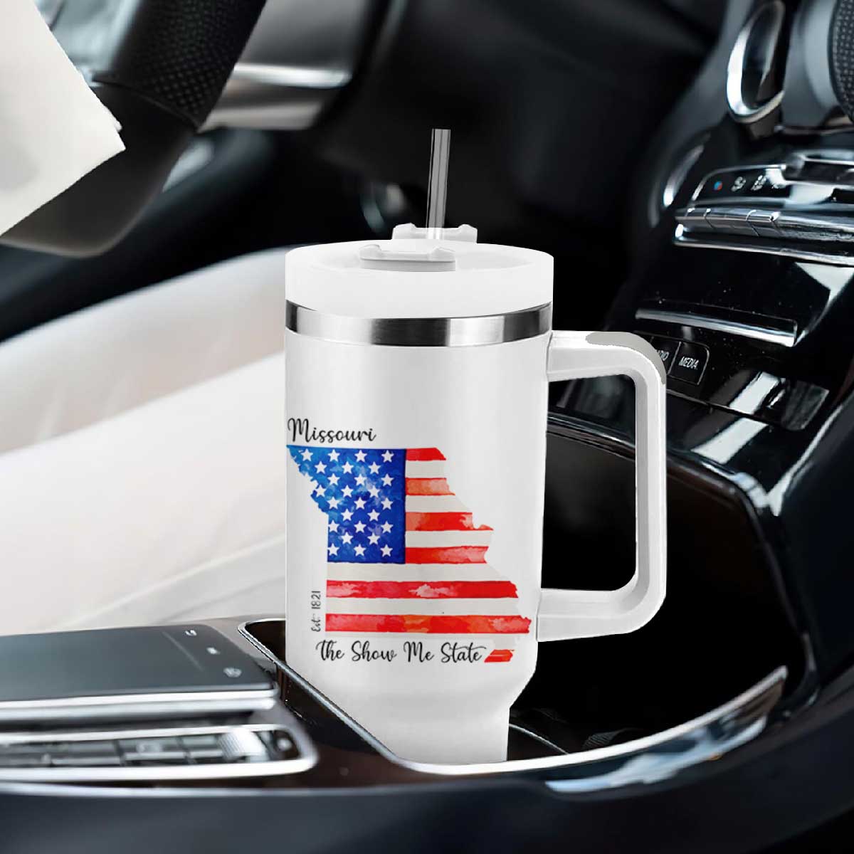 The Show Me State Est 1821 Tumbler With Handle Proud Missourian Gift TS12 Print Your Wear