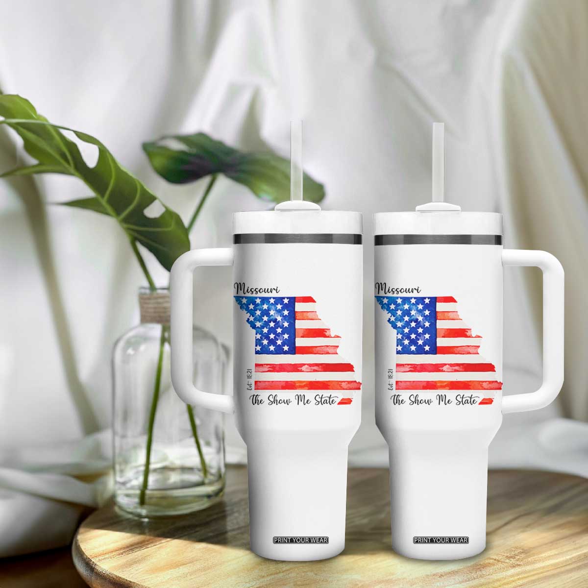 The Show Me State Est 1821 Tumbler With Handle Proud Missourian Gift TS12 Print Your Wear
