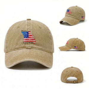 The Show Me State Est 1821 Washed Cotton Baseball Cap Proud Missourian Gift TS12 Washed Cap Universal Fit Khaki Print Your Wear