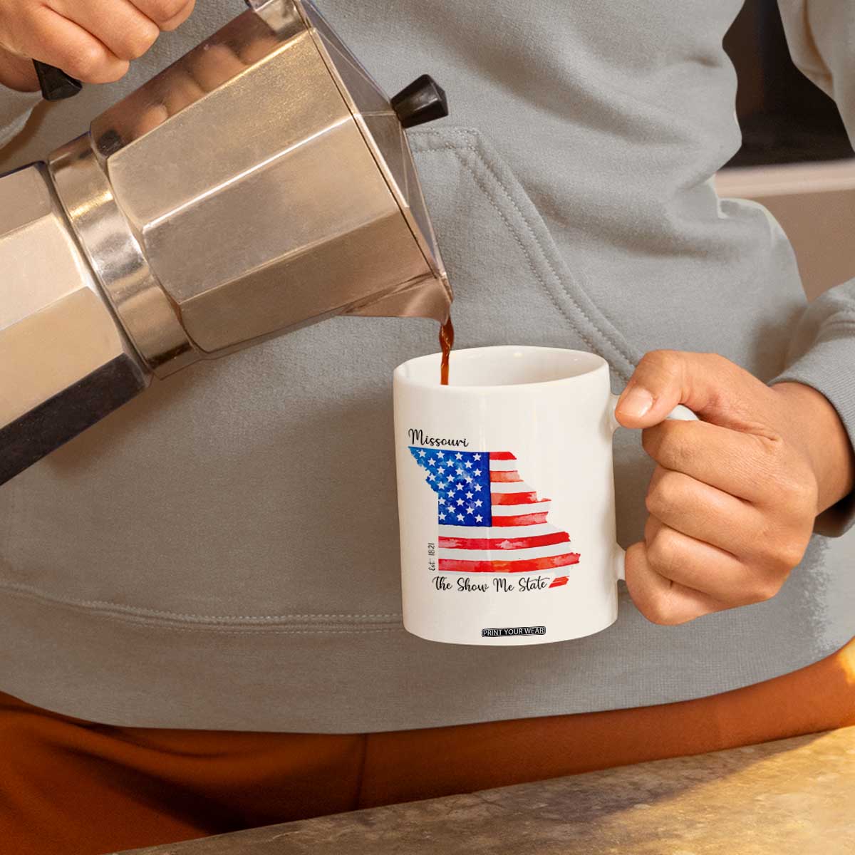 The Show Me State Est 1821 Coffee Mug Proud Missourian Gift TS12 Print Your Wear
