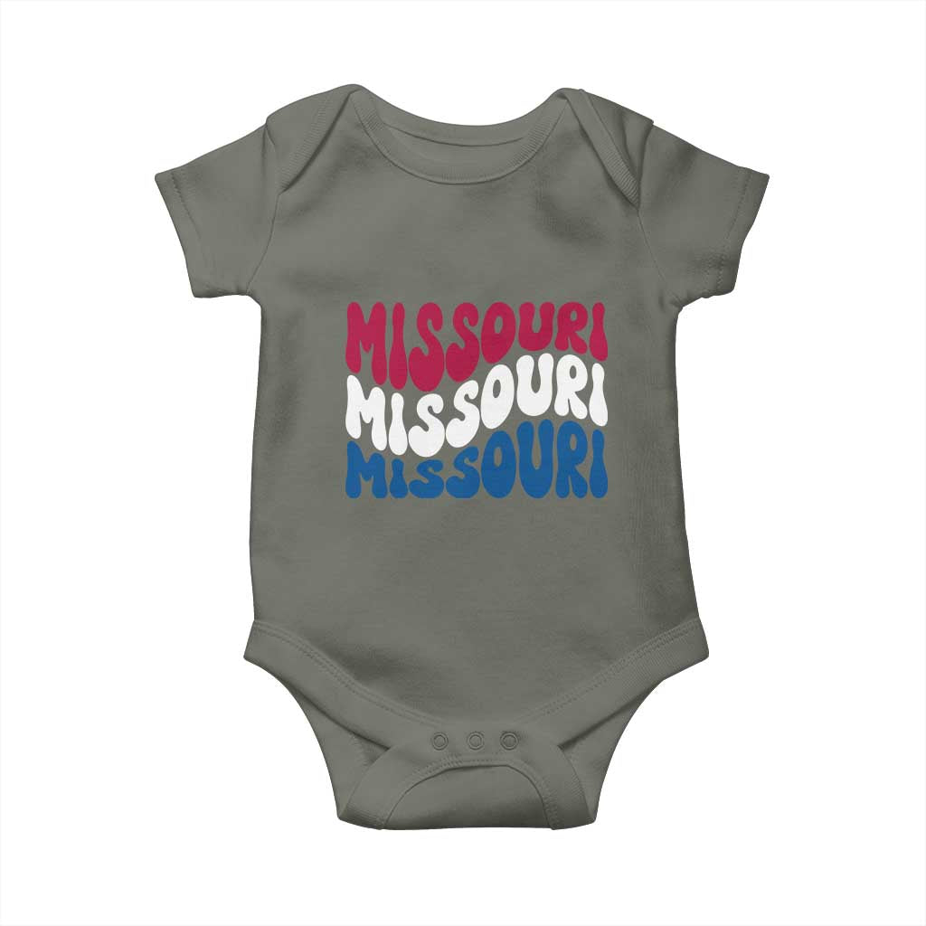 The Show Me State Pride Baby Onesie Gift For Missouri Lovers TS12 Military Green Print Your Wear