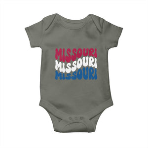 The Show Me State Pride Baby Onesie Gift For Missouri Lovers TS12 Military Green Print Your Wear