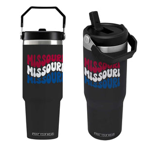 The Show Me State Pride Flip Straw Tumbler Gift For Missouri Lovers TS12 One Size: 30 oz Black Print Your Wear