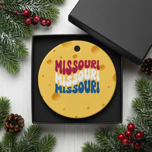 The Show Me State Pride Ceramic Ornament Gift For Missouri Lovers TS12 1pc Yellow Cheese Print Your Wear