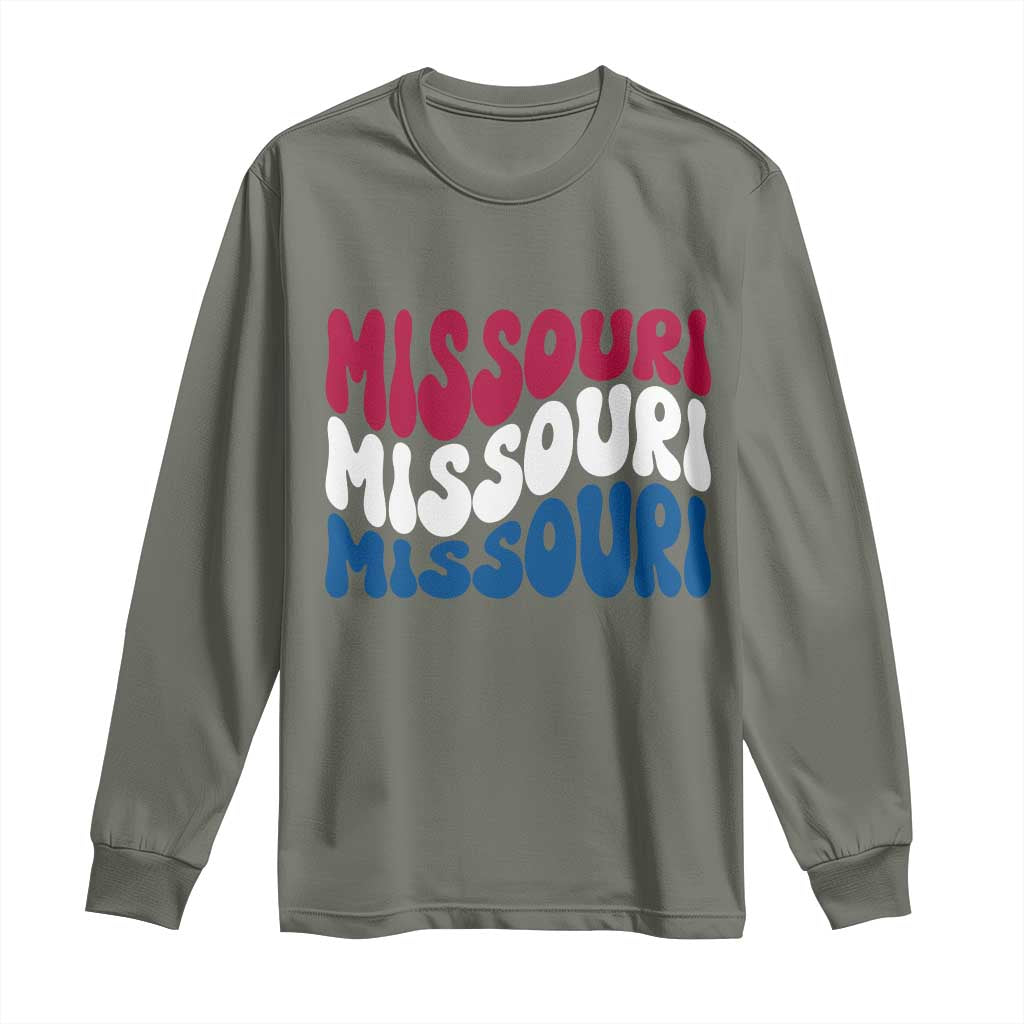 The Show Me State Pride Long Sleeve Shirt Gift For Missouri Lovers TS12 Military Green Print Your Wear