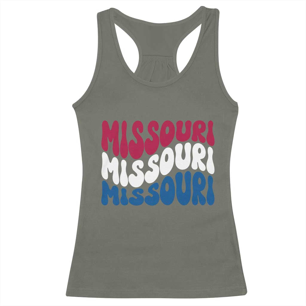 The Show Me State Pride Racerback Tank Top Gift For Missouri Lovers TS12 Military Green Print Your Wear