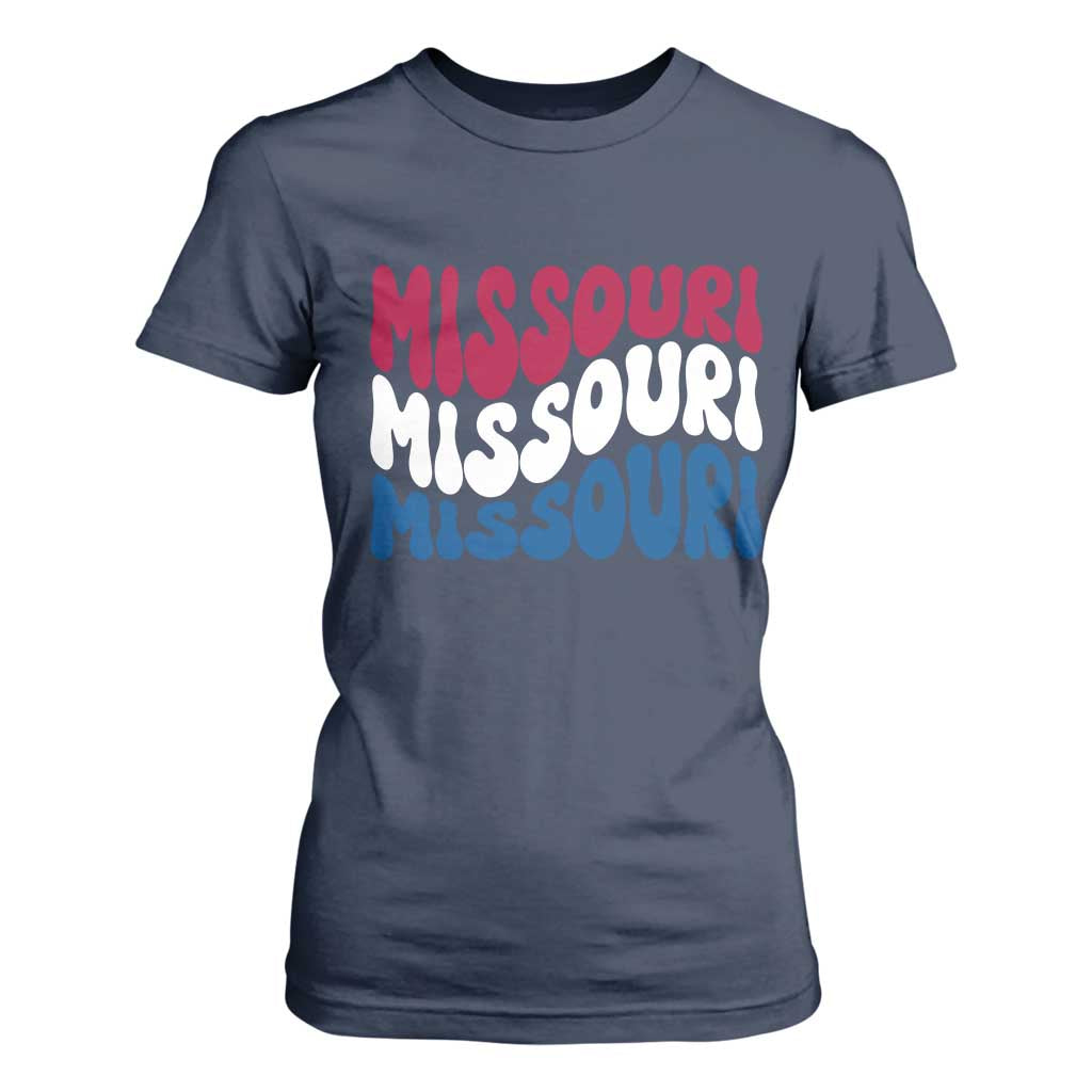 The Show Me State Pride T Shirt For Women Gift For Missouri Lovers TS12 Navy Print Your Wear