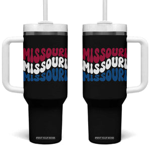 The Show Me State Pride Tumbler With Handle Gift For Missouri Lovers TS12 One Size: 40 oz Black Print Your Wear