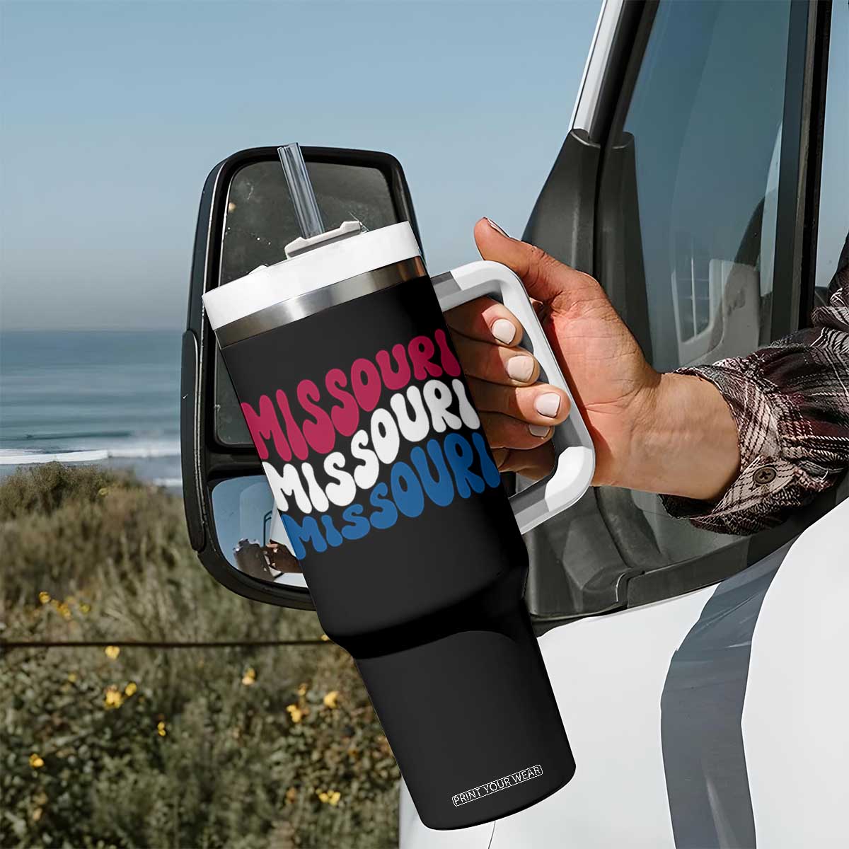 The Show Me State Pride Tumbler With Handle Gift For Missouri Lovers TS12 Print Your Wear