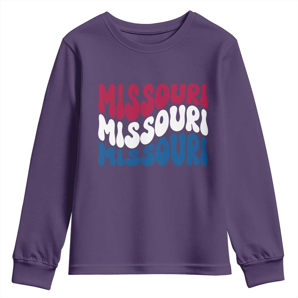 The Show Me State Pride Youth Sweatshirt Gift For Missouri Lovers TS12 Purple Print Your Wear
