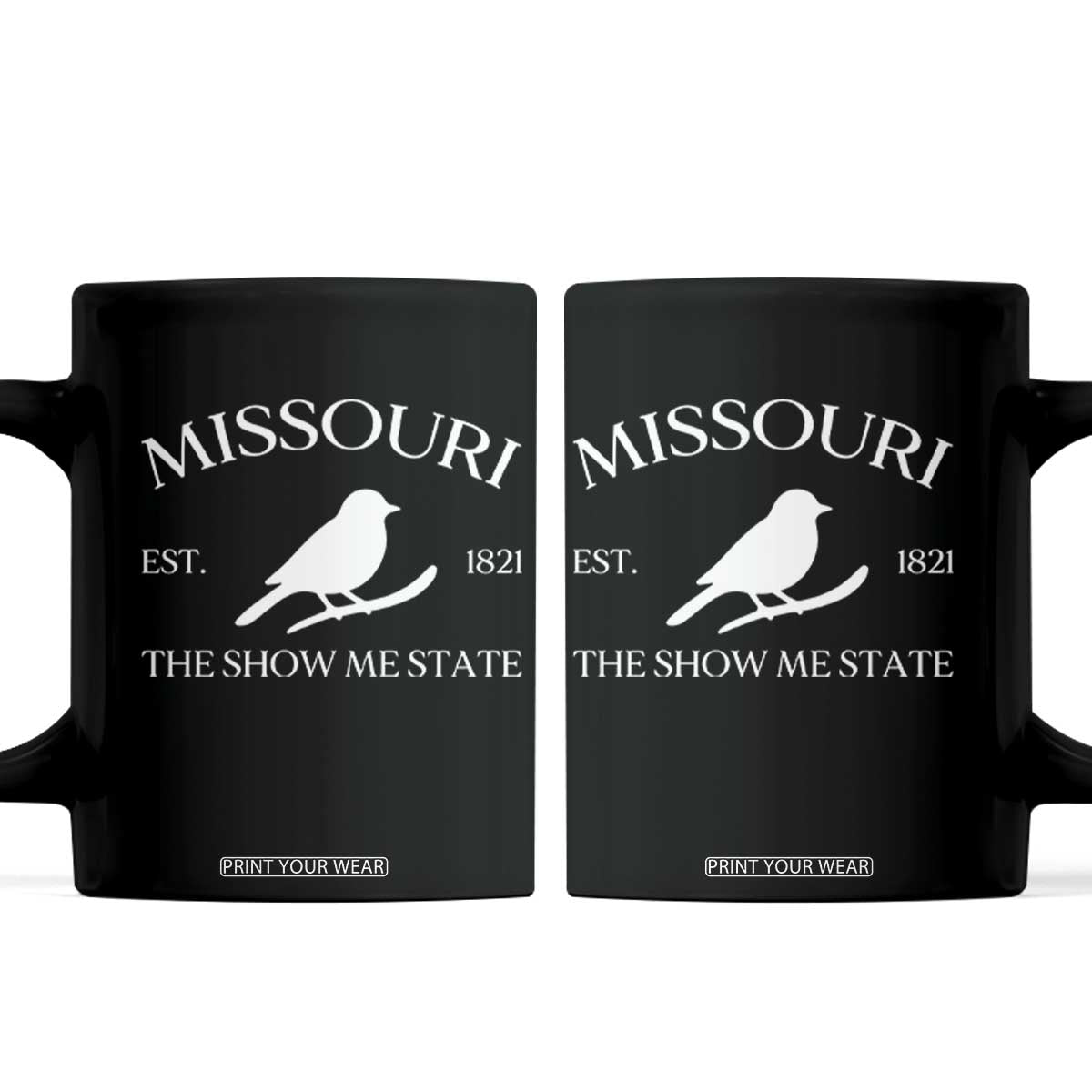 Vintage Blue Bird Missouri Coffee Mug The Show Me State Pride TS12 Black Print Your Wear
