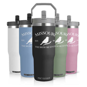 Vintage Blue Bird Missouri Flip Straw Tumbler The Show Me State Pride TS12 Print Your Wear