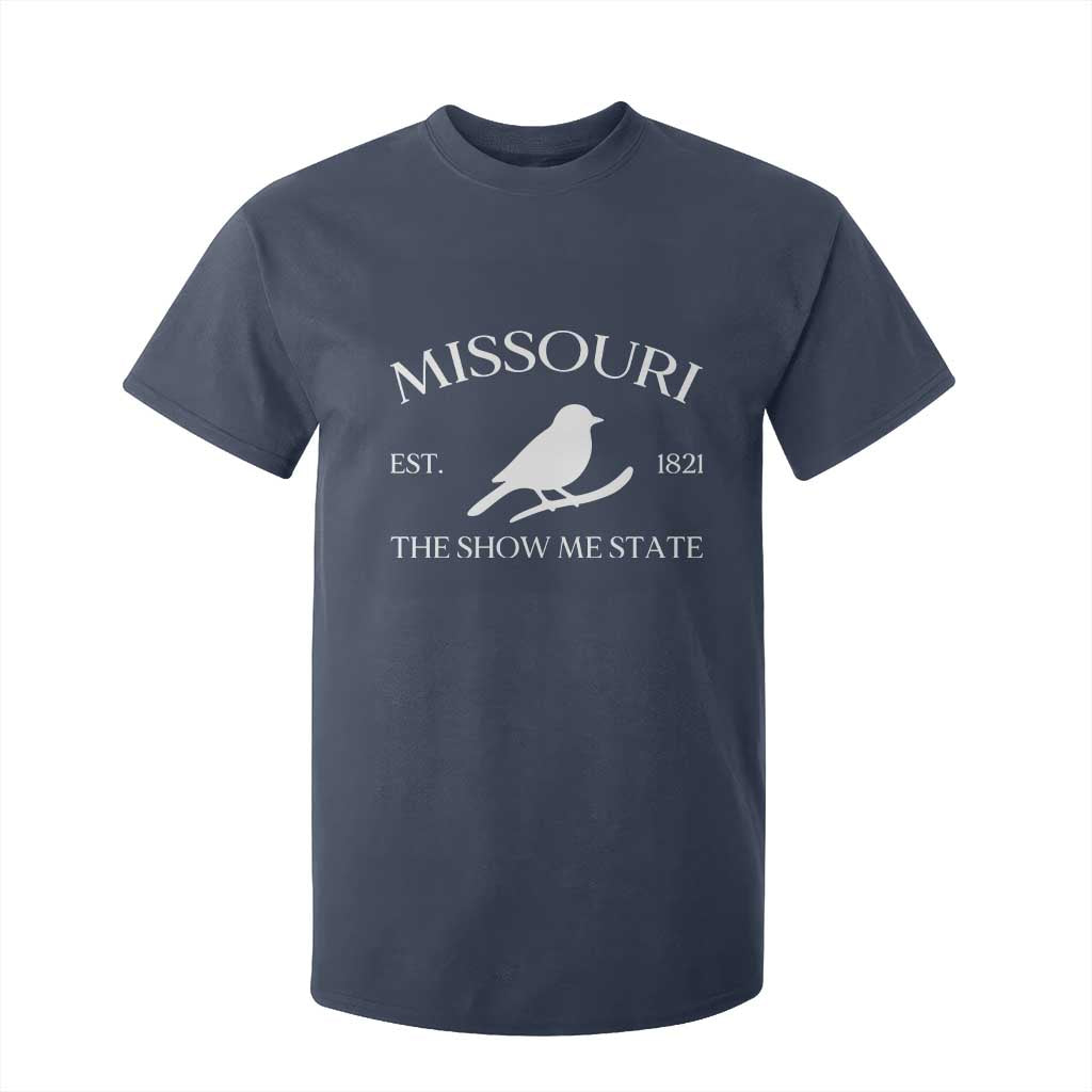 Vintage Blue Bird Missouri T Shirt For Kid The Show Me State Pride TS12 Navy Print Your Wear