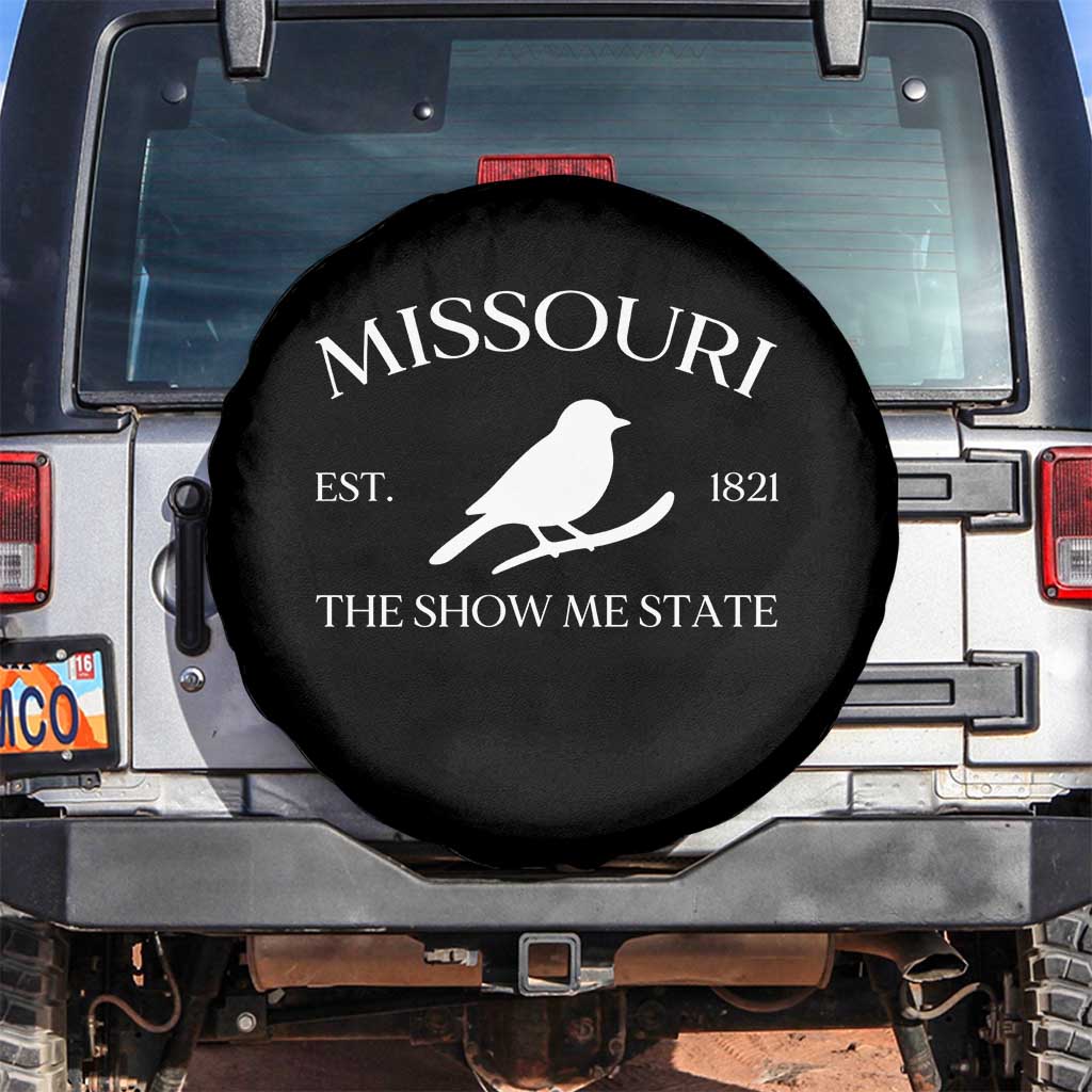 Vintage Blue Bird Missouri Spare Tire Cover The Show Me State Pride TS12 No hole Black Print Your Wear