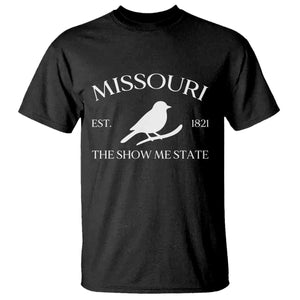 Vintage Blue Bird Missouri T Shirt The Show Me State Pride TS12 Black Print Your Wear