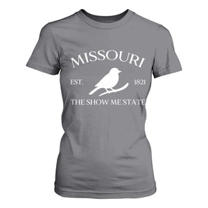 Vintage Blue Bird Missouri T Shirt For Women The Show Me State Pride TS12 Charcoal Print Your Wear