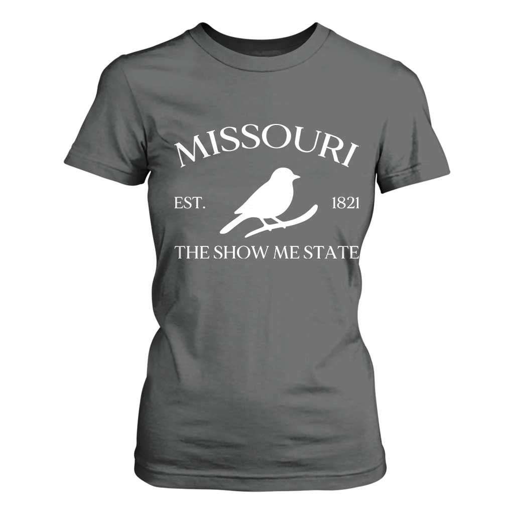 Vintage Blue Bird Missouri T Shirt For Women The Show Me State Pride TS12 Dark Heather Print Your Wear