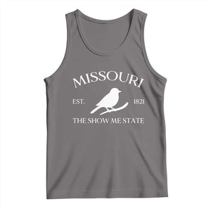 Vintage Blue Bird Missouri Tank Top The Show Me State Pride TS12 Deep Heather Print Your Wear