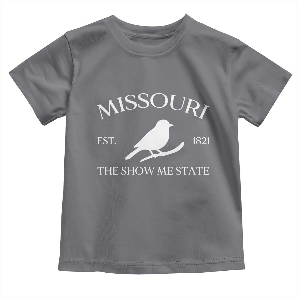 Vintage Blue Bird Missouri Toddler T Shirt The Show Me State Pride TS12 Charcoal Print Your Wear