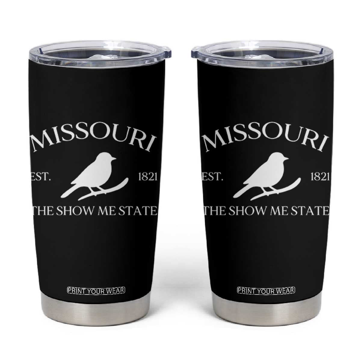 Vintage Blue Bird Missouri Tumbler Cup The Show Me State Pride TS12 Black Print Your Wear