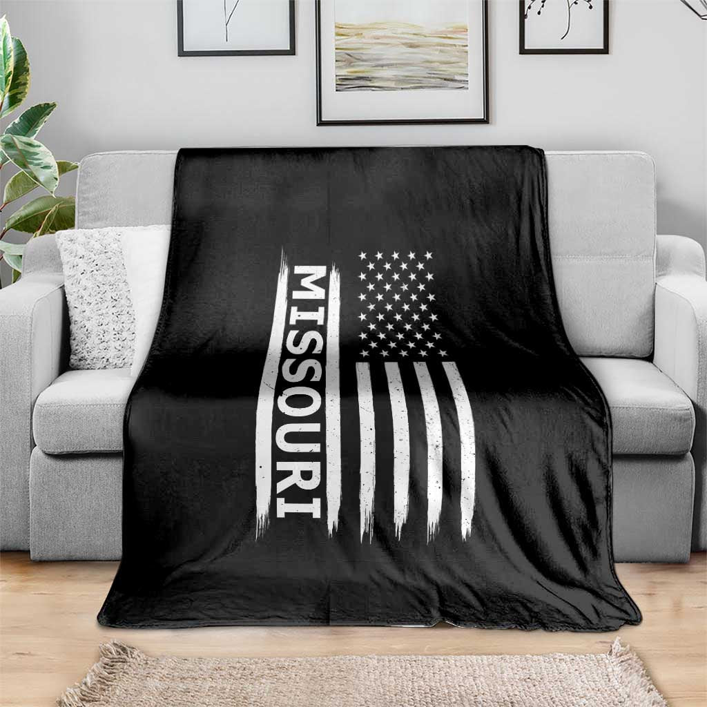 USA Flag Missouri State Pride Throw Blanket Missourian Pride TS12 Print Your Wear