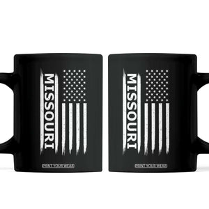 USA Flag Missouri State Pride Coffee Mug Missourian Pride TS12 Black Print Your Wear