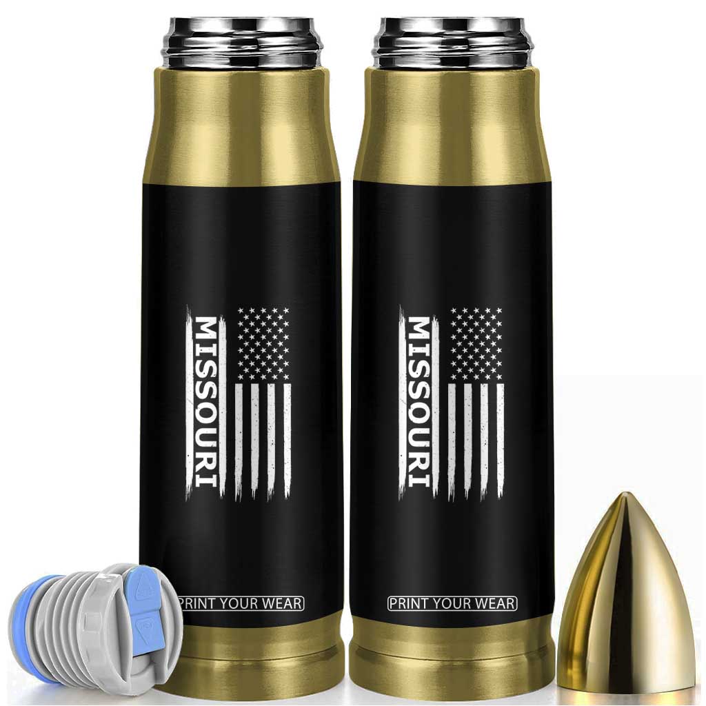 USA Flag Missouri State Pride Bullet Tumbler Missourian Pride TS12 Black Print Your Wear