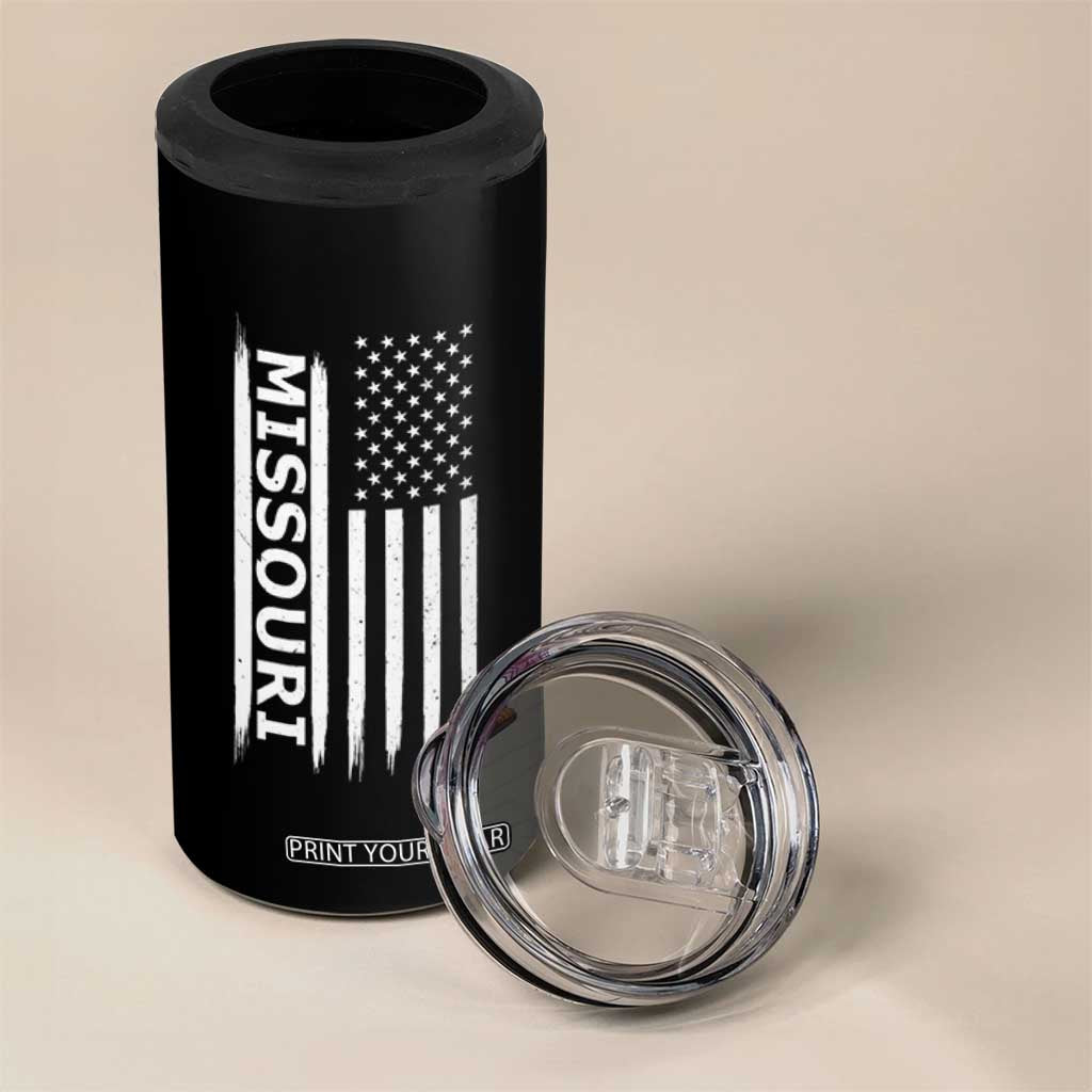 USA Flag Missouri State Pride 4 in 1 Can Cooler Tumbler Missourian Pride TS12 Print Your Wear