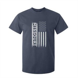 USA Flag Missouri State Pride T Shirt For Kid Missourian Pride TS12 Navy Print Your Wear