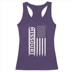 USA Flag Missouri State Pride Racerback Tank Top Missourian Pride TS12 Purple Print Your Wear