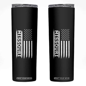 USA Flag Missouri State Pride Skinny Tumbler Missourian Pride TS12 Black Print Your Wear