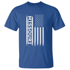 USA Flag Missouri State Pride T Shirt Missourian Pride TS12 Royal Blue Print Your Wear