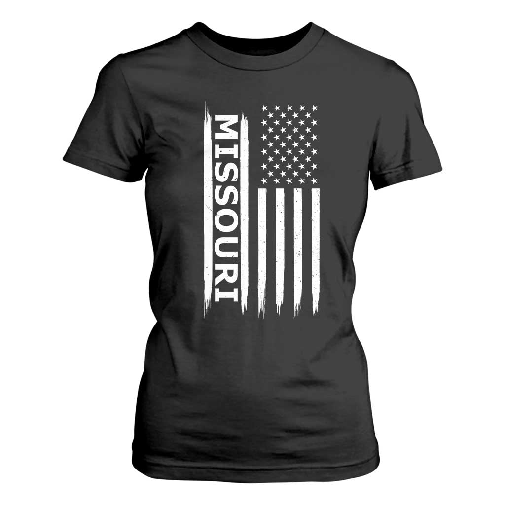 USA Flag Missouri State Pride T Shirt For Women Missourian Pride TS12 Black Print Your Wear
