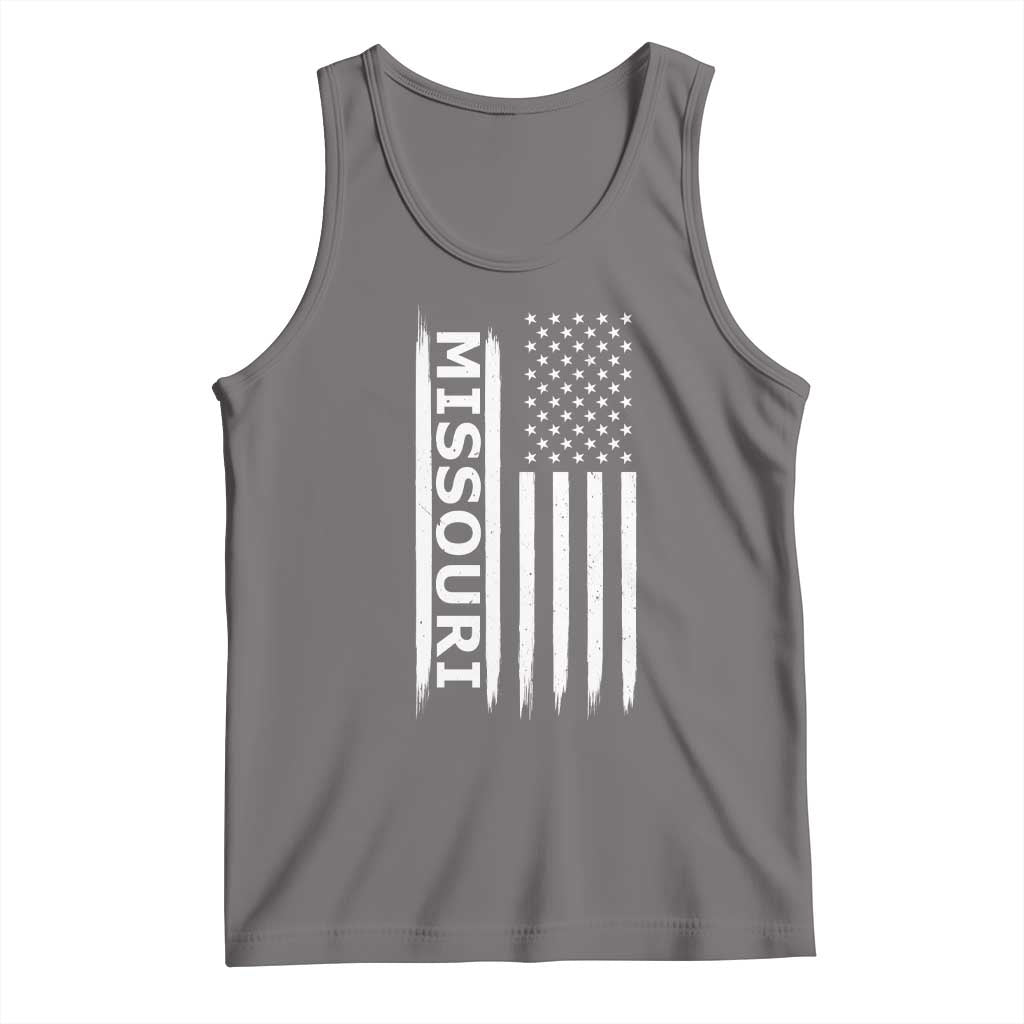 USA Flag Missouri State Pride Tank Top Missourian Pride TS12 Deep Heather Print Your Wear