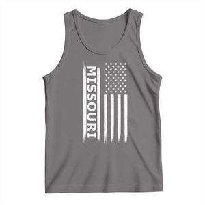USA Flag Missouri State Pride Tank Top Missourian Pride TS12 Deep Heather Print Your Wear