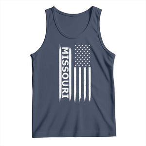 USA Flag Missouri State Pride Tank Top Missourian Pride TS12 Navy Print Your Wear
